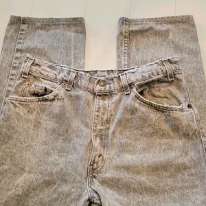 Vintage USA Made, High Waisted Acid Washed Levi's